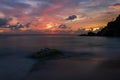 Travel photo of St. BarthÃ¢â¬â¢s Island St. BartÃ¢â¬â¢s Island, Caribbean. View of a peaceful sunset and waves on Shell Beach